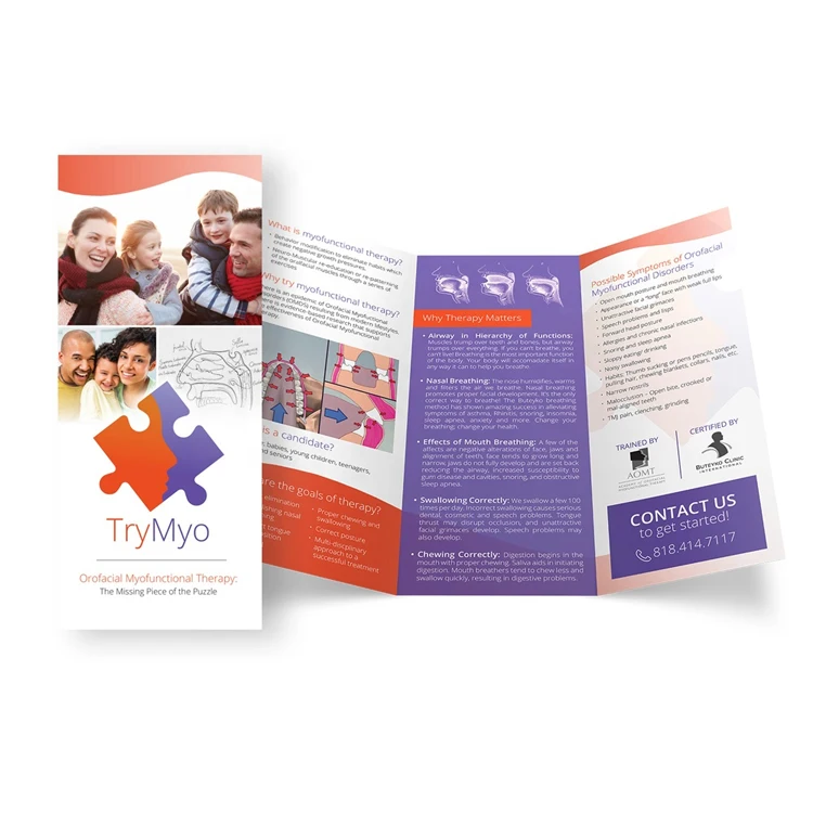 Professional Custom Design Paper Colourful Brochure Pamphlet Pharmaceutical Folding Catalogue Brochure Printing