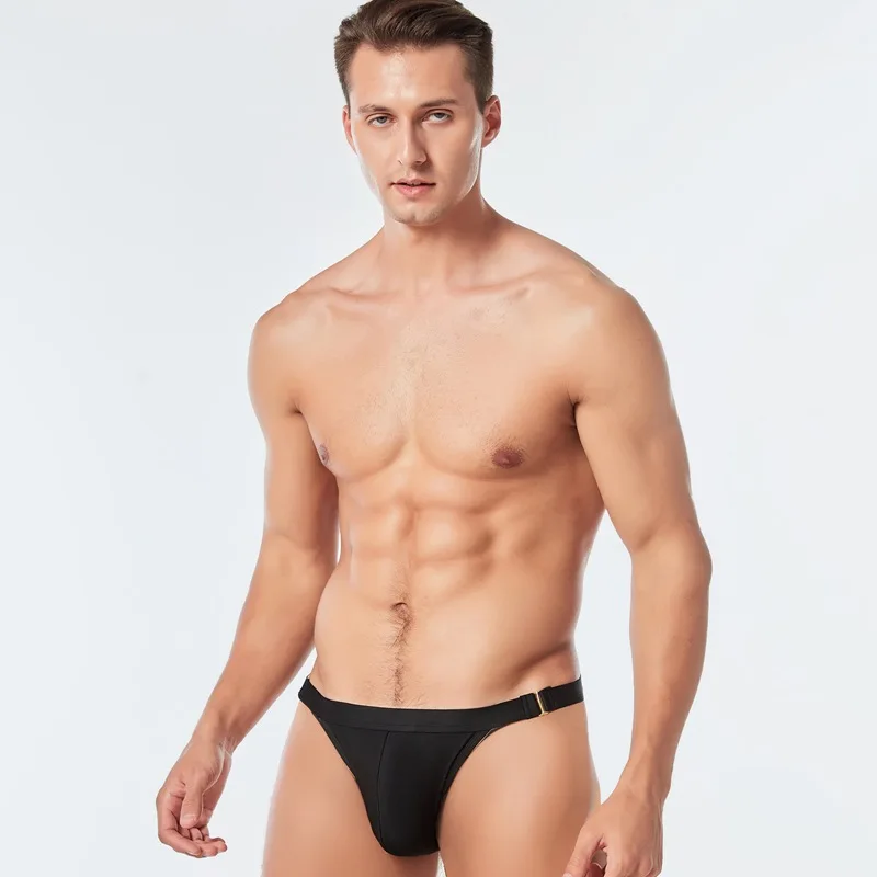 Custom Men's Cheeky Swimwear Swim Brief Sexy Low Waist Bikini Men Swimwear Shorts Briefs