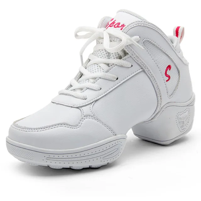 Новая модель мягкие черные кроссовки для взрослых современные женские Танцевальные Кроссовки с квадратной линией джазовые танцевальные туфли