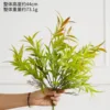 Small bamboo leaves with red tips