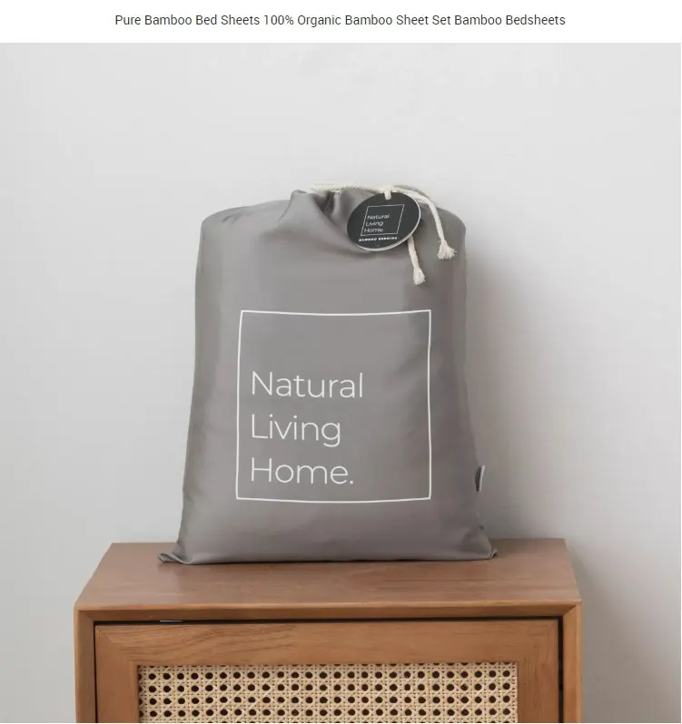 Luxury Bamboo Bedding Set Stain Bamboo Bed Sheets Set Fitted Sheet