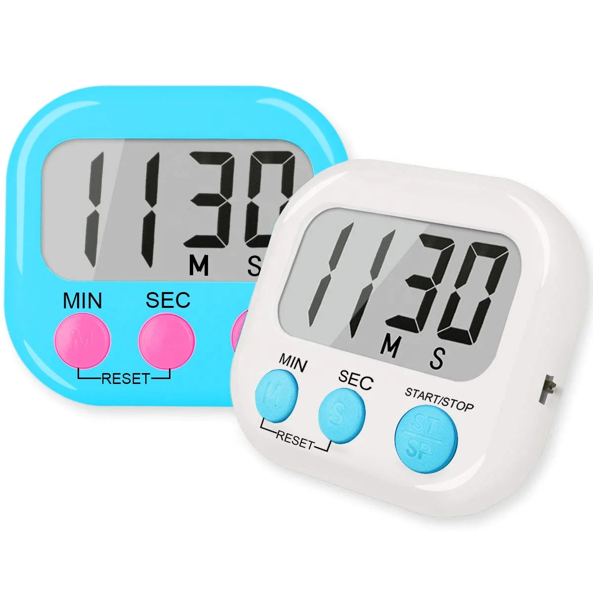 2 Piece Digital Kitchen Timer, Big Digit Countdown Timer, Loud Alarm Timers,  Magnetic Back and Off Switch, Classroom Timer for Teachers Kids, Countdown  and Minute Countdown. 