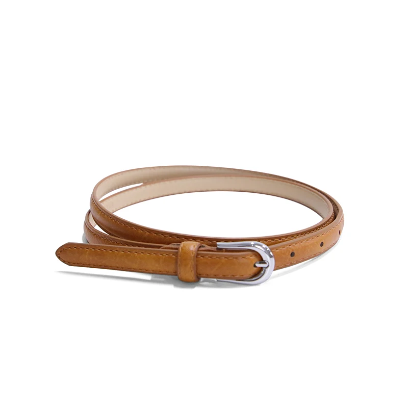 Классический Тонкий PU ремень для дам модный многоцветный женский аксессуар