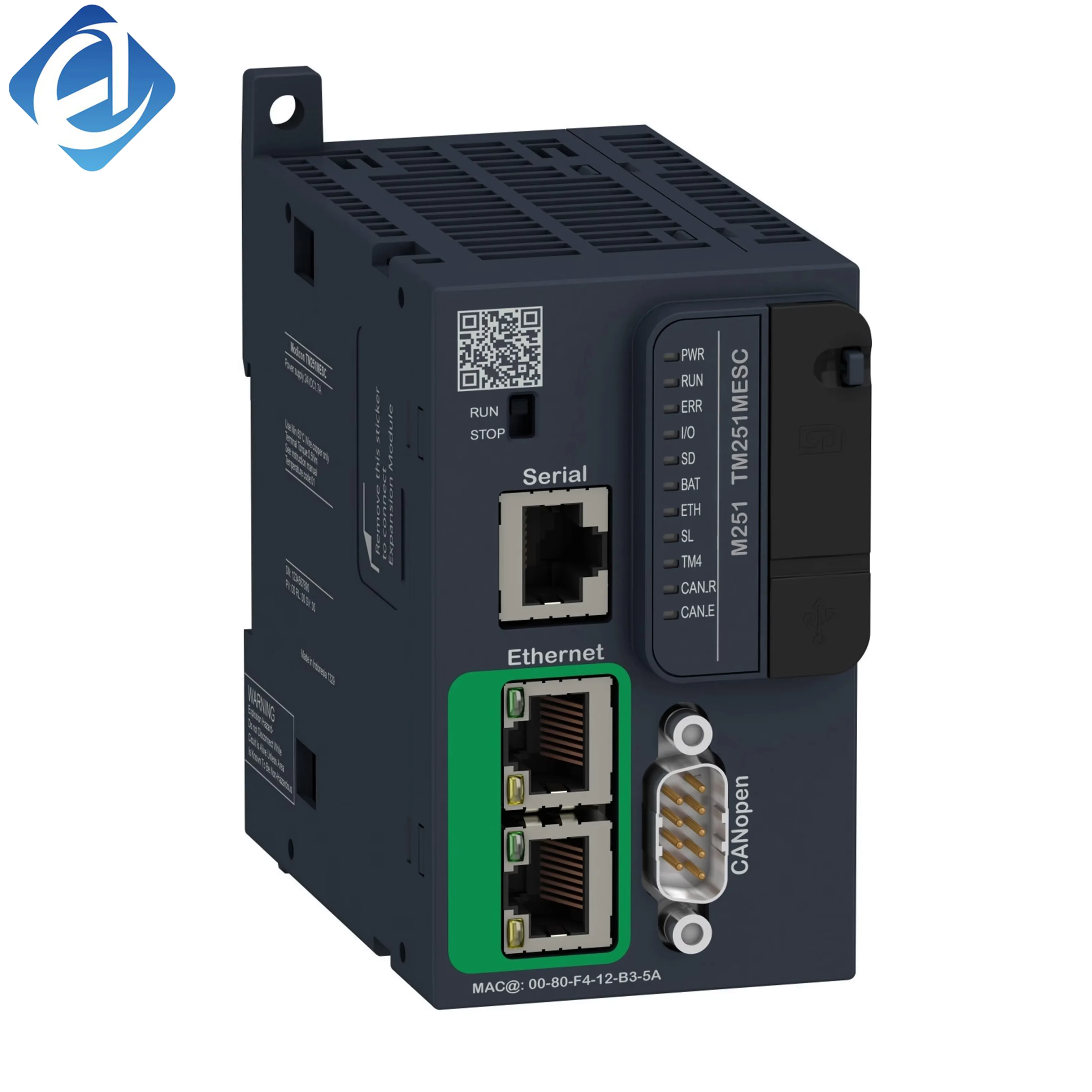 New Original TM251MESC TM251 programmable controller. Built-in Ethernet communication, high-speed logic operation, flexible module expansion, stable operation, widely applied to industrial automated production lines