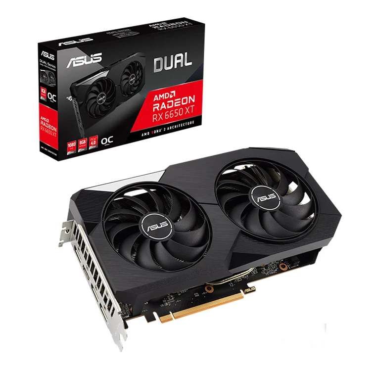 新しいASUSAMDデュアルRadeon RX 6650 XT OC Edition 8GBグラフィック 