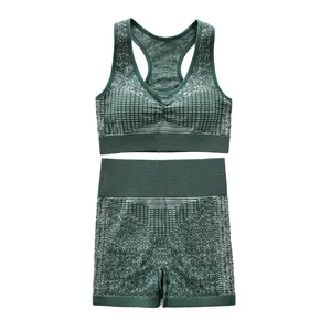 Women's Seamless Plaid Yoga Leggings with Quick Dry Bra New Products in Various Colors for Everyday Fitness