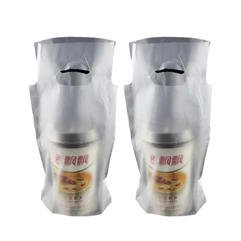 Plastic Disposable Carrier Milk Coffee Tea Cup Holder Plastic Drinking  Takeaway Bag