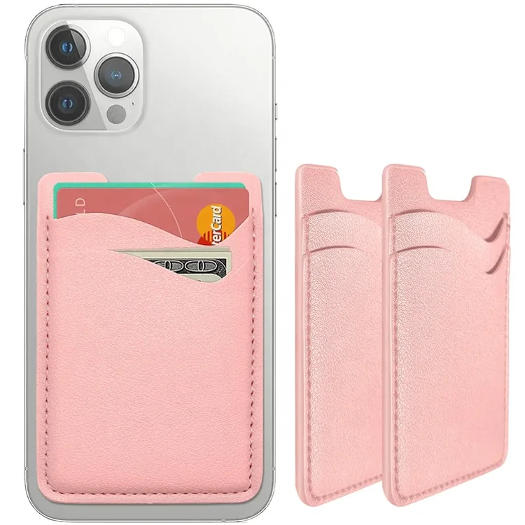 4 Portacarte Adesivi Per Cellulare - Portafoglio Posteriore Universale In Silicone Con Nastro 3M Per Smartphone E Tablet - 4
