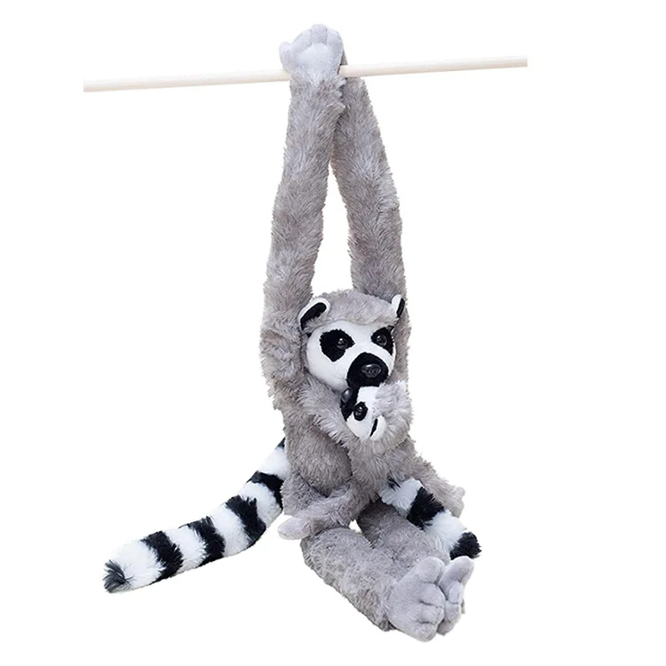 Giocattolo di peluche con lemure a braccio lungo, giocattolo di
