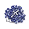 Perles de rose bleu saphir 8 mm RN-469