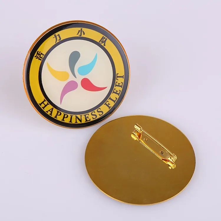 High Quality Epoxy Resin Company Logo Name Custom Brooch Lapel Pins For ...