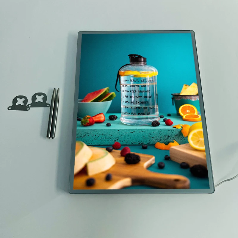 Custom Table Standing Led Super Slim Menu Board Display Advertising