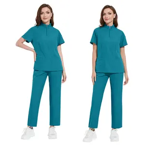 Wholesale Custom Logo Scrubs Uniforms Sets for Women Hospital Medical Uniforms Doctor Nurse Scrubs Set