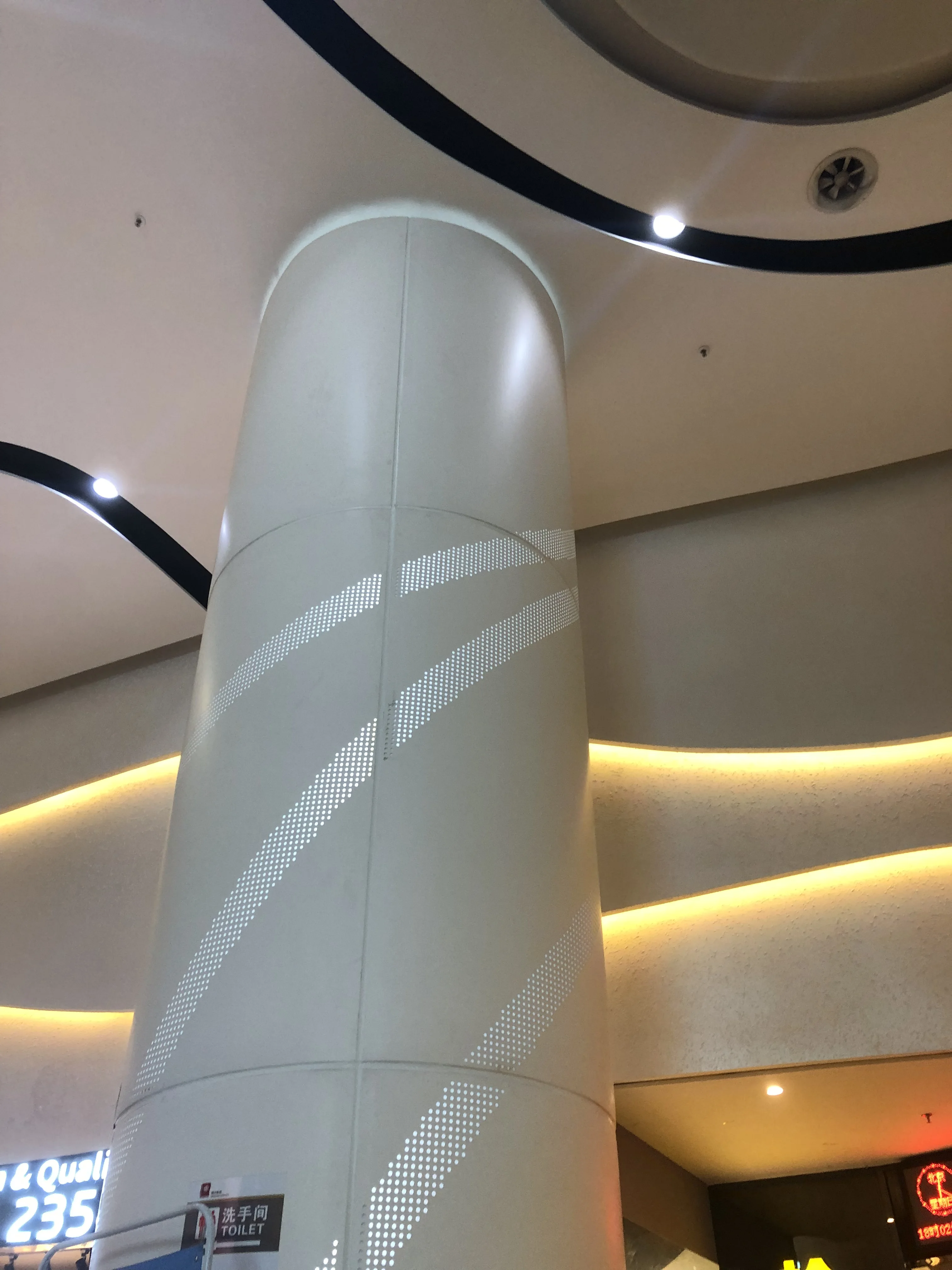 Perforated Aluminium Column Cladding square Circular Column Panel