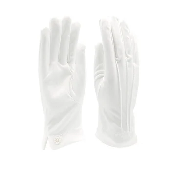 PremiumThree beams with a button jewellery gloves uniform marching band white cotton gloves ceremonial gloves