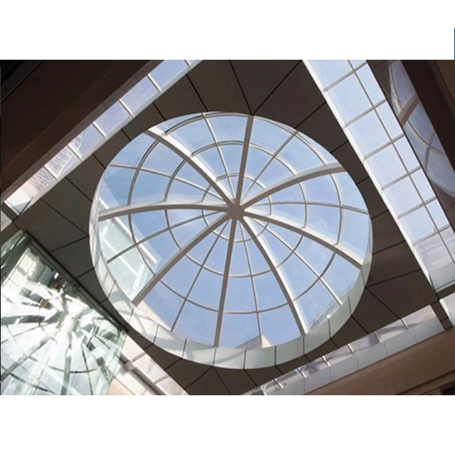 Prefab Dome Steel Fabrication Skylight Prefab Glass Dome Roof For Hall