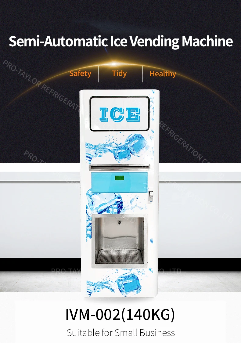 Commercial Bagged Ice Vending Machine Automatic Pure Ice Cube Bagging