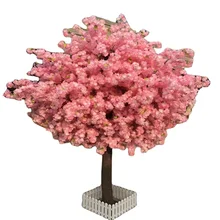 High Simulation Artificial Cherry Blossom Tree Flower Tree for Wedding Decor Cherry Blossom Branch Cherry Tree with Leaves