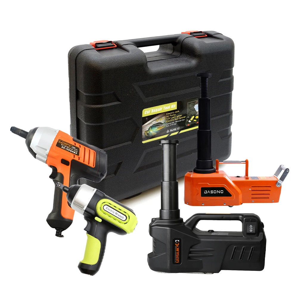 12V 2/3/5/10 Ton Rated Power 13A Max.Current Car Electric Tire Lifting Car Jacks With Electric Wrench Lmpact
