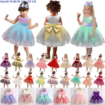Latest Lace Children Dress Pattern Satin Frock Design Baby Girl Fashion Party Dress Party Dress For Kids Girls