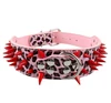 red spikes leopard pink