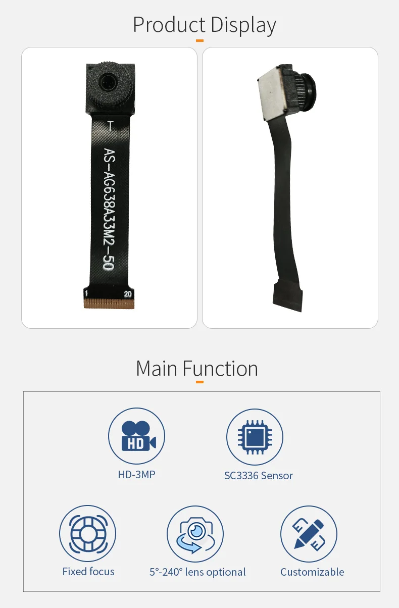 DGZX SC3336 3MP High Sensitivity GPS Camera Module High SNR Low Light Face Recognition Mipi Interface插图1