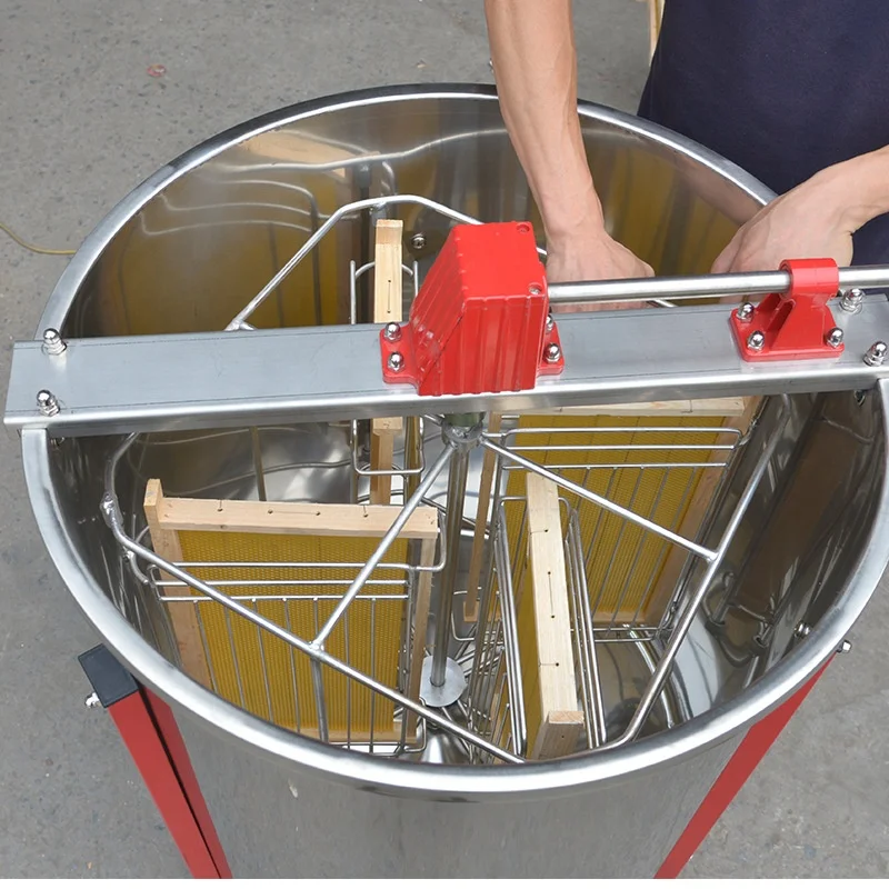 Лидер продаж экстрактор меда с 4 рамами ручной саморазворотом для зарубежного рынка