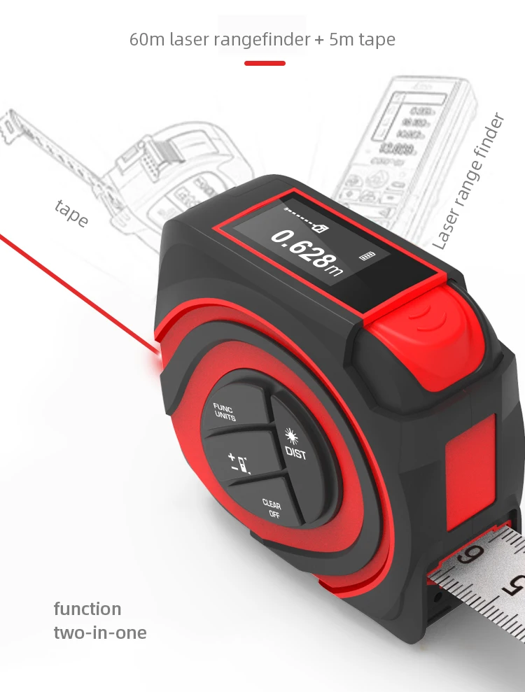 Multifunction Digital Tape Measure Laser Hoto Laser Tape Measure