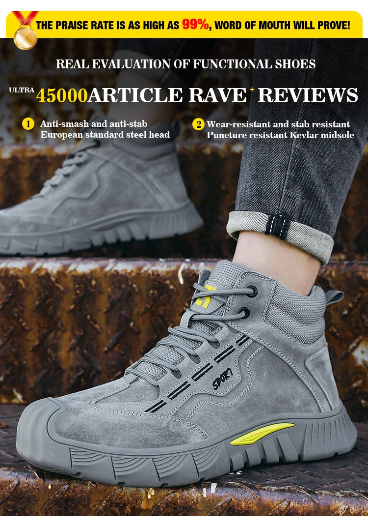 GUYISA Winter Safety Boots - Durable & Insulated Work Shoes