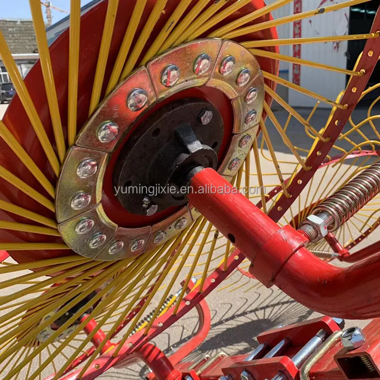 Small Scale Hay Rake Agriculture Farm Field Twin Hay Rake Machine Tractor Mounted Rake
