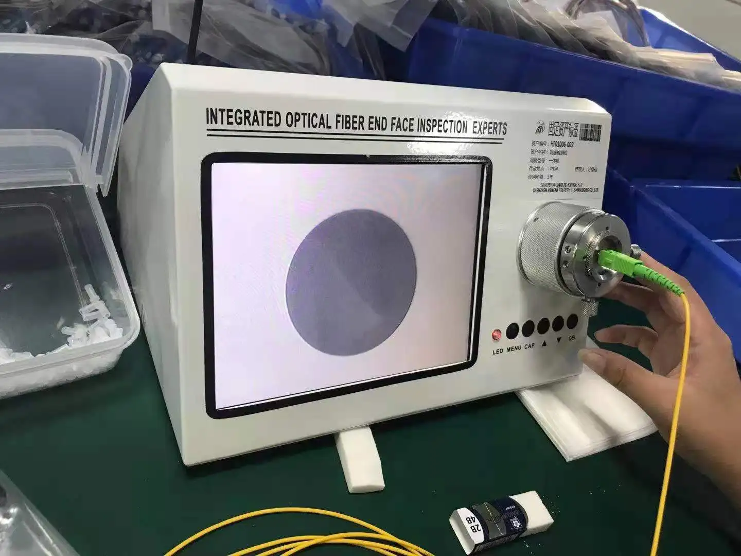 High Efficiency 12 Port ST UPC Fiber Optic Polishing Jig with 110*5mm Size and 3D Pass Rate ≥98%