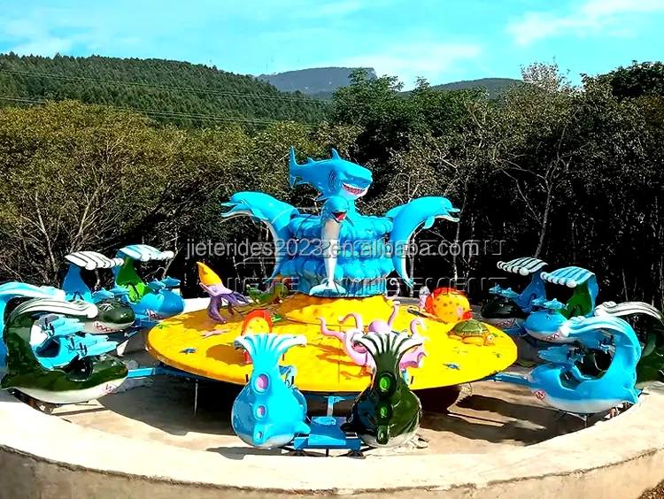 Outdoor Theme Amusement Park Equipment Game Machine Shark Island Ride For Kids And Adult