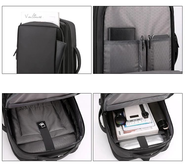 Travel Laptop Backpack Business Notebook Bag With Usb Charging Port ...