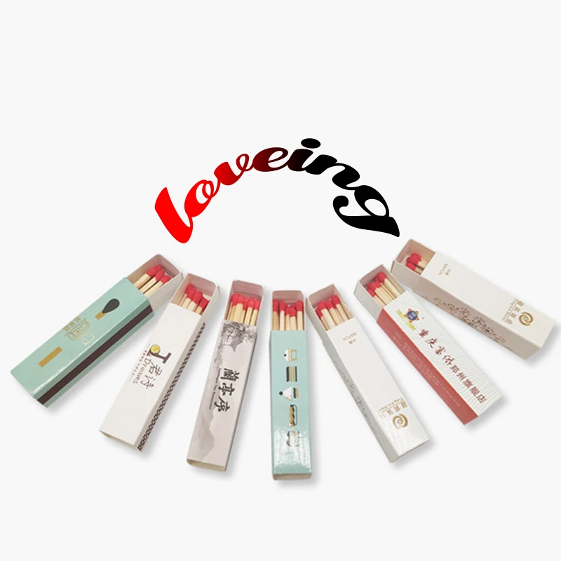 Processing and Customizing All Kinds of Advertising matchbox Hotel Aromatherapy Match Birthday Candle Safe Natural Wood