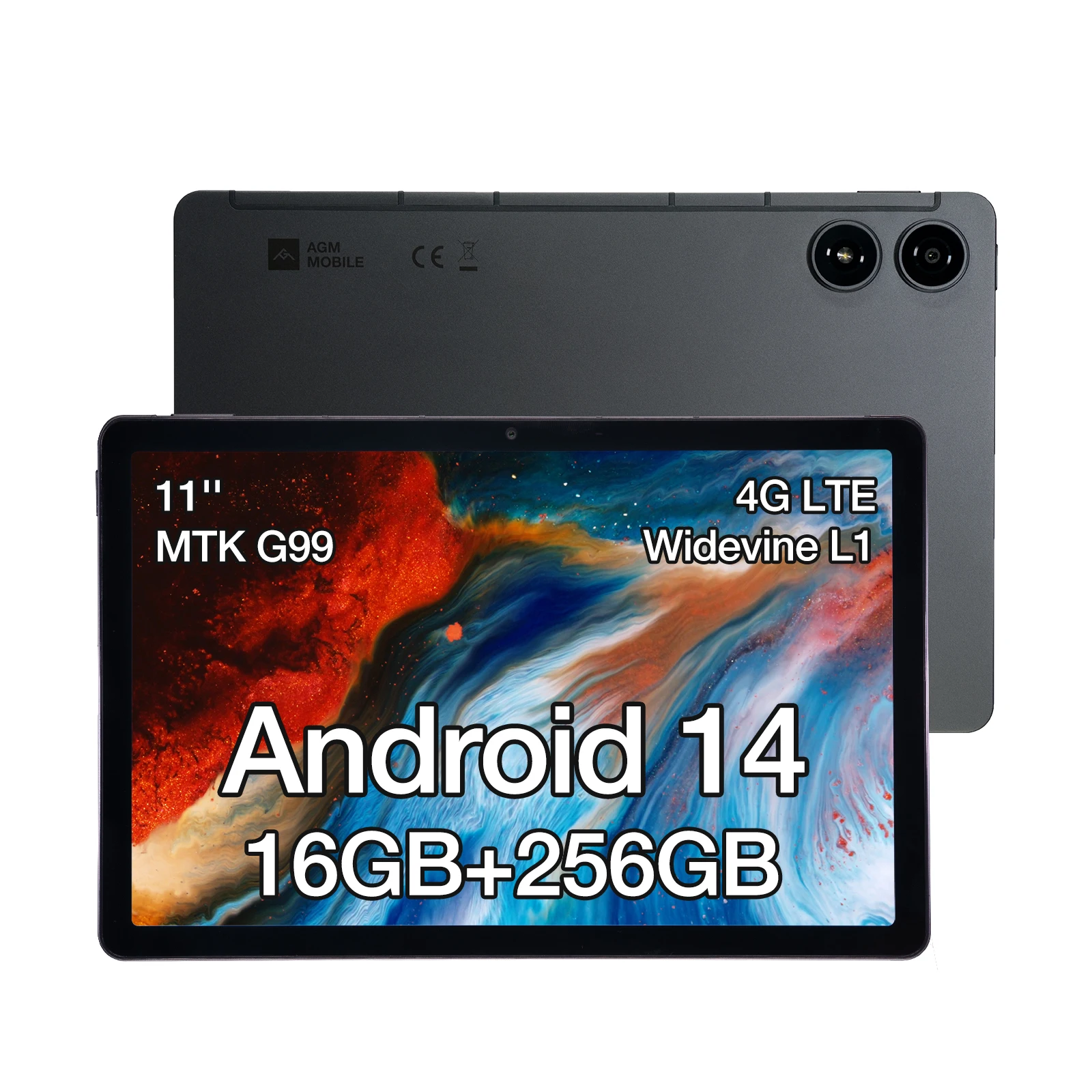 AGM PAD P2 Tablet - Android 14, 11 Inch, 8GB RAM, 256GB Storage