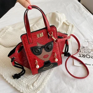 Kalanta Novelty Lady Face Shoulder Crossbody Bags Top  Handle Small Handbags Fashion Clutch Purses Ladies Hand Bags for Women
