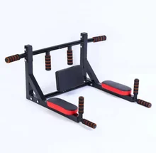 Multi-Grip Black Outdoor Best Portable Wall Mounted Chin Pull Up Bar Dip Station For Home Gym Workout Training Fitness