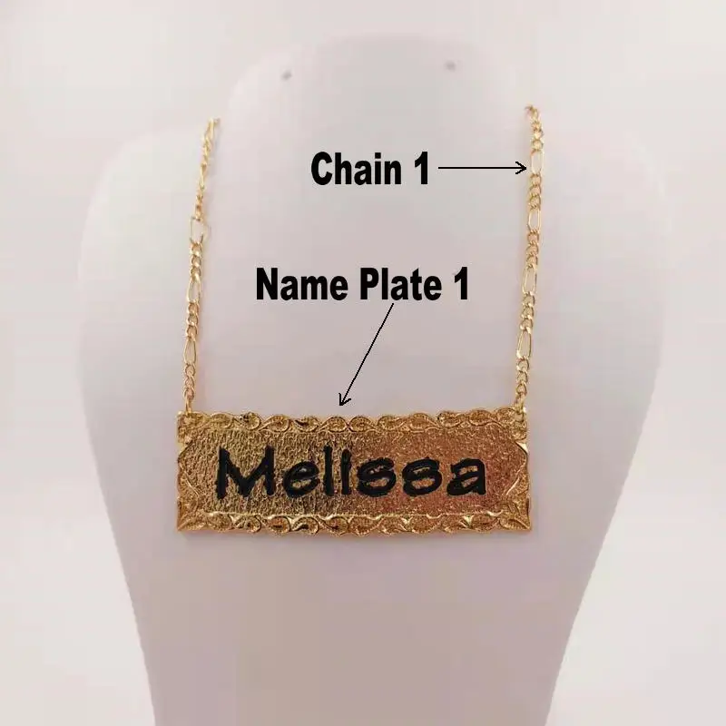 JX88 Customize Name Plate Vertical Initial Enamel Flower Heart Necklace Chain Birthday Hawaiian Samoa Jewelry Wholesale Jewelry