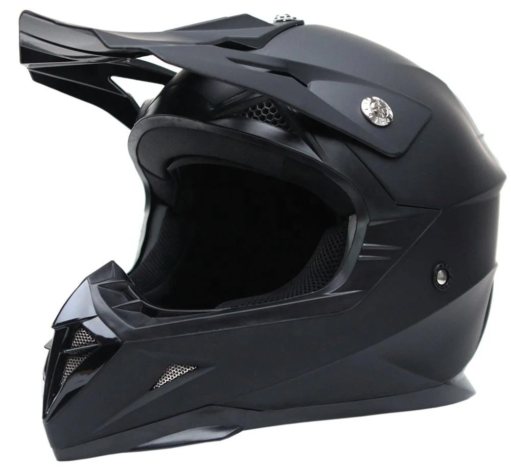 matte black motocross helmet