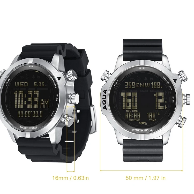 Digital Dive Watch for Men Dive Computer Scuba Diving Watches Men's Wrist Watches with Compass Altimeter Barometer