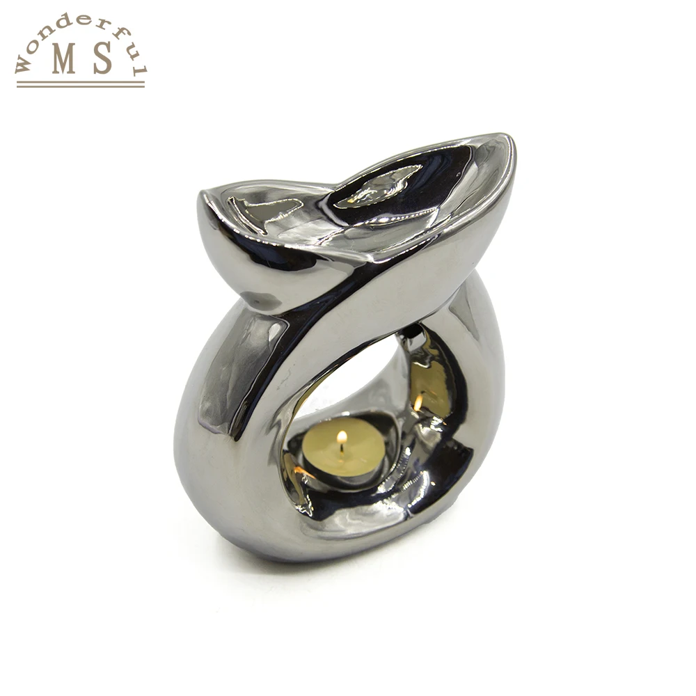 Factory Wholesale 8 Character Form Luxury Wax Burners Modern Incense Burner Holder Ceramic Candle Oil Burner Wax Warmer Holder
