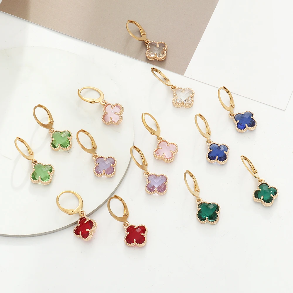 Wholesale Fashion Women Jewelry Colorful Leaf Crystal Earrings Accessories  Stainless Steel Hoop Earrings - Buy Four Leaf Clover Fashiocolorful Earrings  Fashion Jewelry Earrings,Fashion Jewelry Fashion Accessories Earring  Fashion Earrings Fashion ...