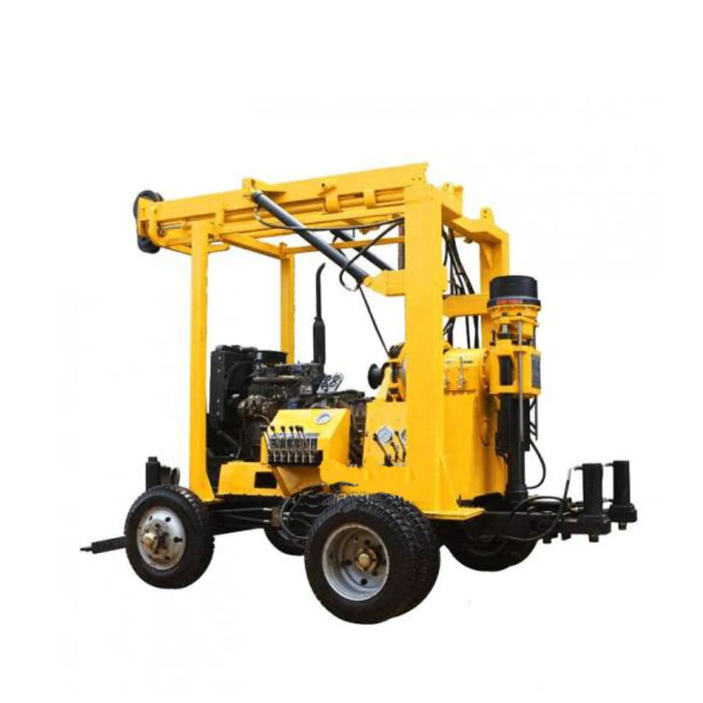 
 Hot selling small portable borehole 300m Wireline rod core 130M Diesel engine water well  geotechn