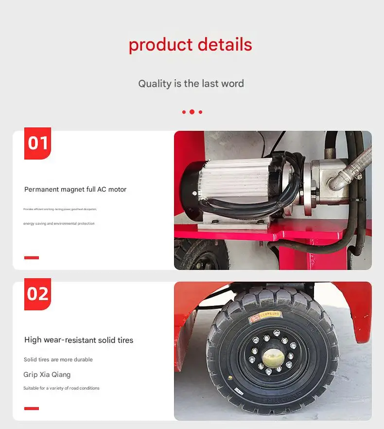 3 Ton Electric Forklift with Advanced Features - Customizable to Your Needs details