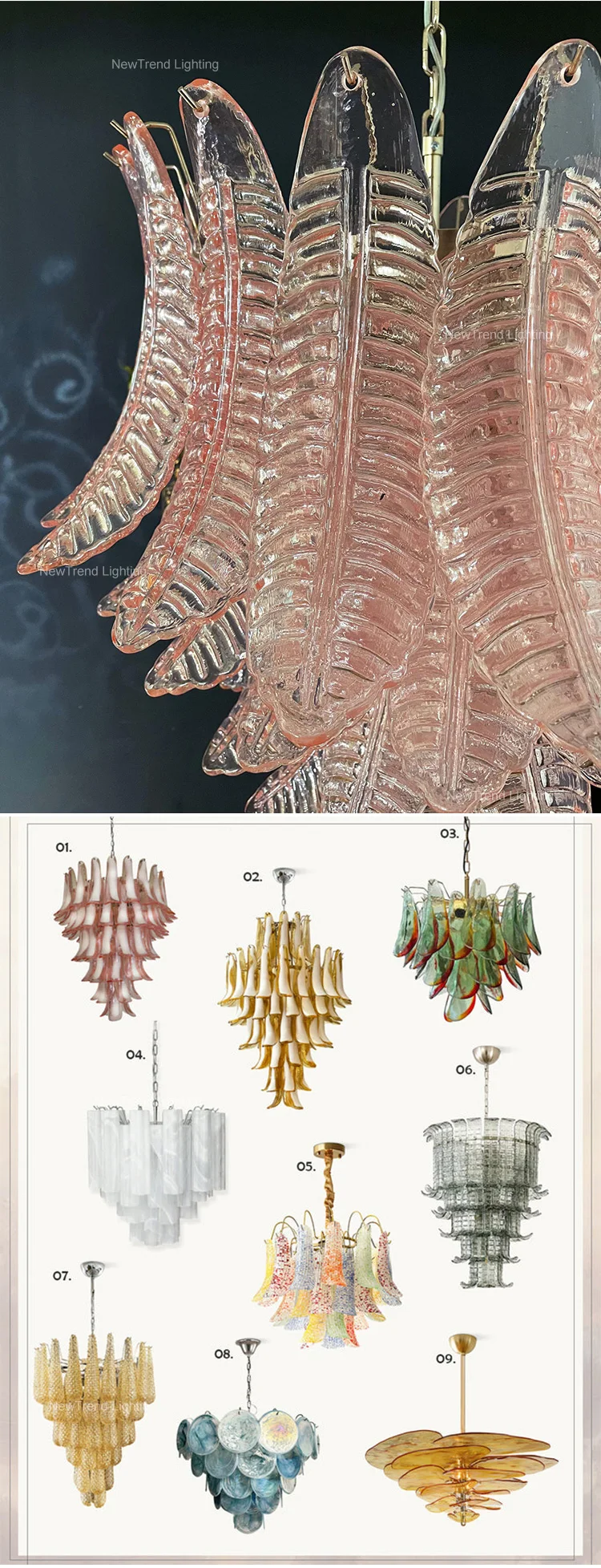 cpl 450 grand vintage italian murano glass chandelier  large luxury lustre lighting fixture for high ceiling hotel lobby  villa void-5