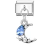 Steel bottom pendant-blue moon