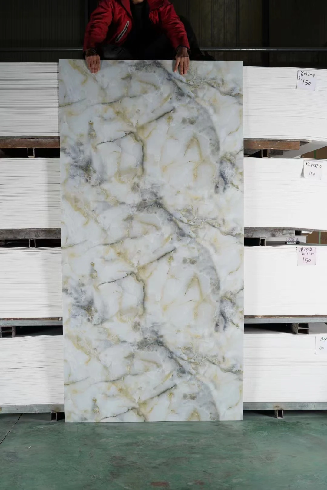 Guangmei GM-001 4x8ft PVC UV Wall Panel Marble Alternative 3mm ...