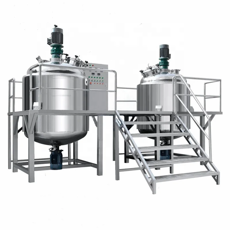 High Shear Vacuum Emulsifying Mixer Toothpaste Production Line Lip Pomade Making Machine