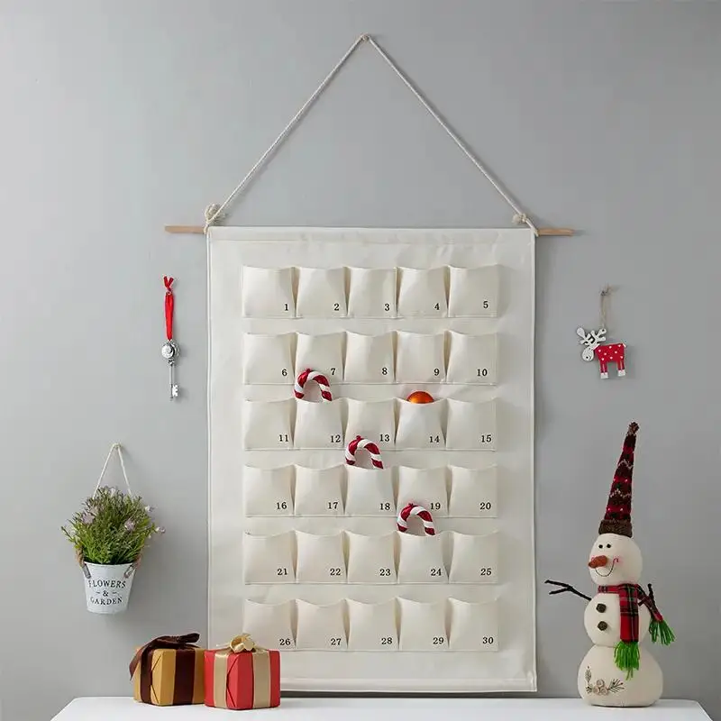 Blank Advent Calendar Christmas For Kids Luxury Cotton Fabric Christmas