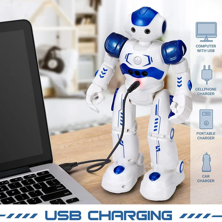 Remote Control USB Cable  Move to Observe Sing Dance Gesture Sensing Intelligent Robot Toys